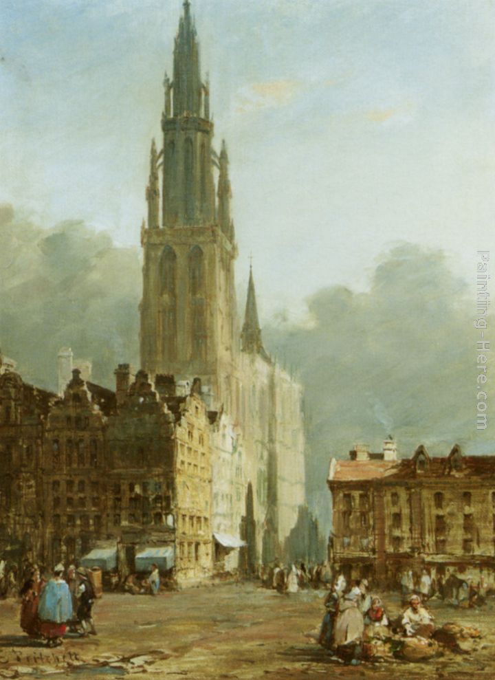 Antwerp painting - Edward Pritchett Antwerp art painting